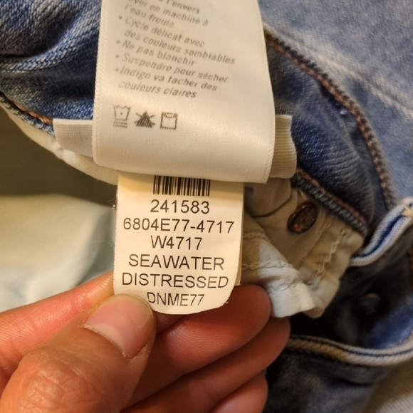 Paige Women's Seawater Distressed Jeans - Size 28 - DNME77 Amber - Picture 7 of 8